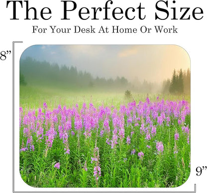 Spring Season Mouse Pad Mat Mousepad for Desk Computer Laptop PC Gaming Home or Office Gift (Meadow MP88)