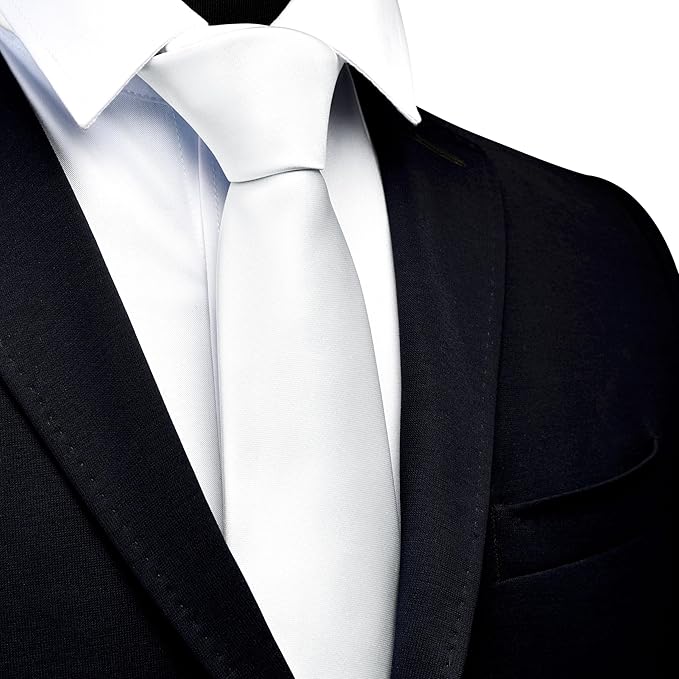 Branduce 3.15"（8cm） Mens Solid Satin Tie Pure Color Necktie for Business and Wedding + Gift Box