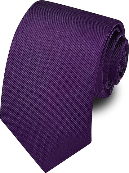 Branduce 3.15"（8cm） Men's Solid Color Formal Woven Necktie + Gift Box