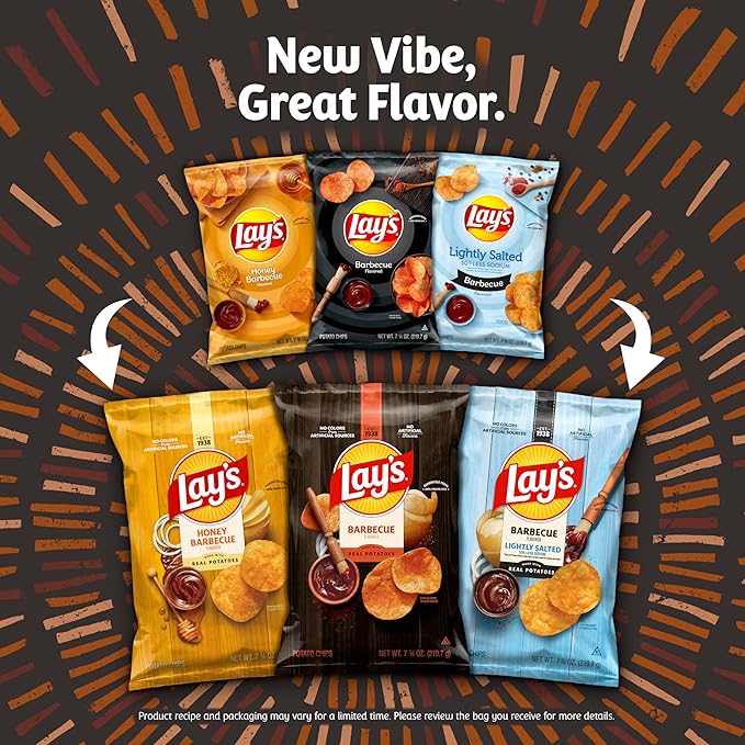 Lay's Potato Chips, Classic Chips Variety Pack, 1 Ounce (Pack of 40)