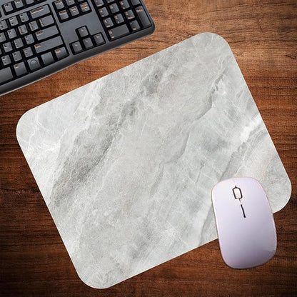 Gray Marble Agate Mouse Pad Mat Mousepad for Desk Computer Laptop PC Gaming Home or Office Gift Marbled Abstract (Gray MP25)