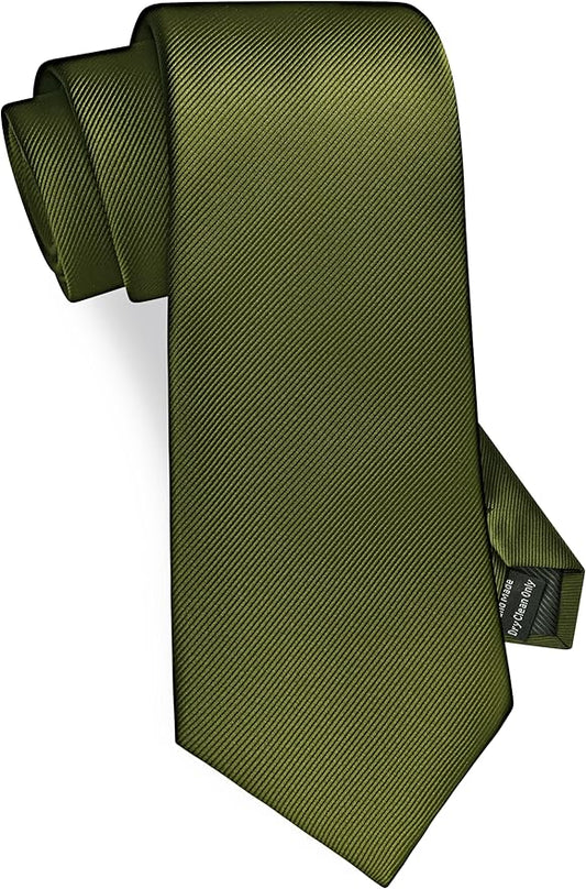 GUSLESON Classic New 3.15"（8cm） Men's Solid Color Necktie Wedding Business Tie + Gift Box