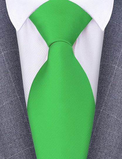 Branduce 3.15"（8cm） Men's Solid Color Formal Woven Necktie + Gift Box
