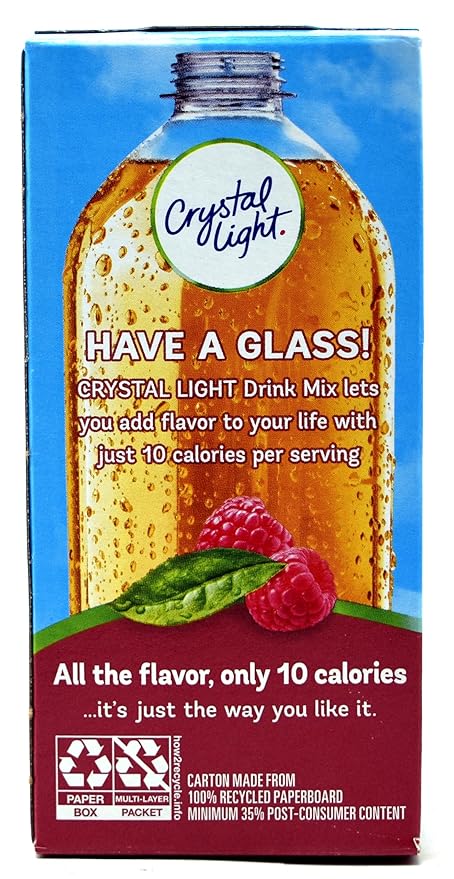 Crystal Light On The Go Raspberry Green Tea, 10-Packet Box (Pack of 7)