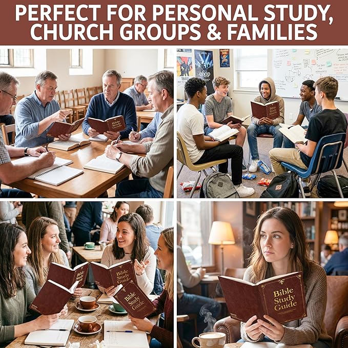 Bible Study Guide for Women & Men – Beginner-Friendly Study of All 66 Books with Life Application & Reflection Notes | Premium Lay-Flat Hardcover Devotional Journal
