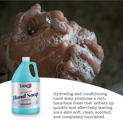 Sanit Antibacterial Foaming Hand Soap Refill - Advanced Formula with Aloe Vera and Moisturizers - All-Natural Moisturizing Hand Wash - Made in USA, Mango Coconut, 1 Gallon