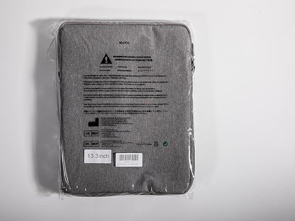 MoKo Laptop Sleeve Bag for 13.3-14 Inch, Notebook Carrying Case with Pocket Fits New MacBook Pro M3/M2 14" /13" M2/M1 Pro/M1 Max 14.2 2023-2021/Air 13.6" M2 2022, Surface Pro 9/8 13", Light Gray