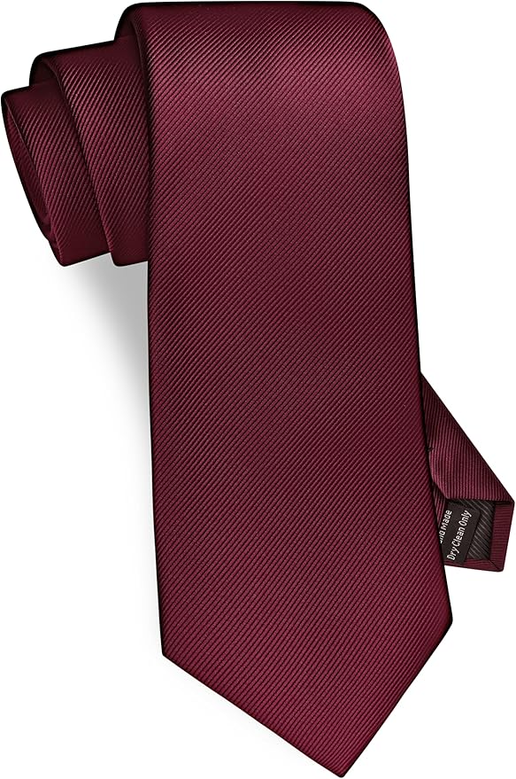 GUSLESON Classic New 3.15"（8cm） Men's Solid Color Necktie Wedding Business Tie + Gift Box
