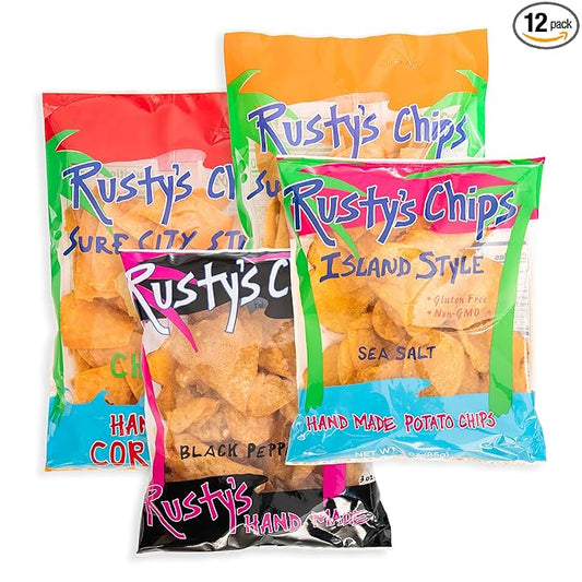 Rusty’s Chips - Crunchy & Healthy Chips for a Quick Bite - Gluten Free Chips, No Preservatives, Non-GMO, Vegan-Friendly Snack Pack