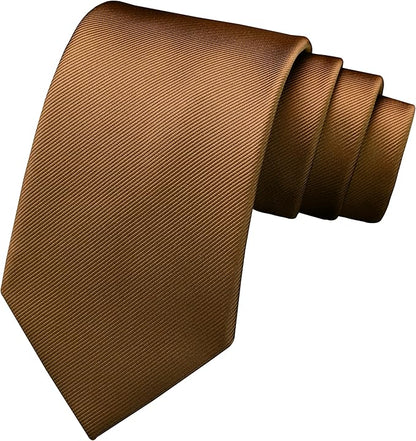 Branduce 3.15"（8cm） Men's Solid Color Formal Woven Necktie + Gift Box