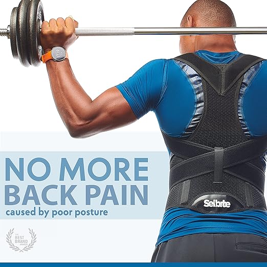 Posture Corrector for Men and Women - Back Brace for Upper and Lower Body Support - Adjustable Straightener with Pain Relief and Muscle Memory (Large)