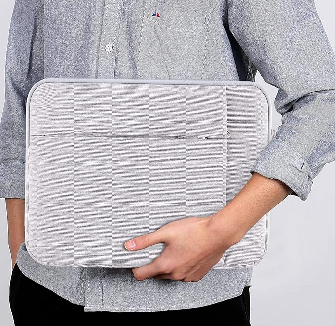 Lacdo Laptop Sleeve Case for 14 inch New MacBook Pro M5/M4/M3/M2/M1 Chips Pro Max A3434 A3112 A3401 A3185 A2918 A2992 2025-2021, 13.8" 13.5" Microsoft Surface Laptop 7th 6 5 4 3 Computer Bag, Gray