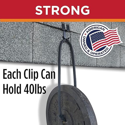 Roof Clips, Safe for Heat Tape, Electric Cable & Roof Heat Cable Installation, Prevents Roof Damage, Easy Nail-Free Outdoor Cable Clips, Your Ultimate Cable Clip (.325-5 Pack)