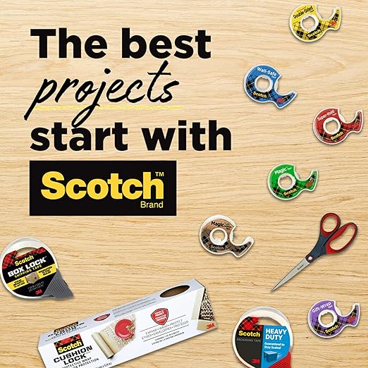 Scotch Magic Tape, Invisible, Home Office Supplies and School Supplies for College and Classrooms, 12 Refill Tape Rolls, Create Halloween Crafts