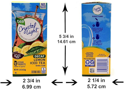 Crystal Light Lemon Decaf Iced Tea Natural Flavor Drink Mix, 12-Quart Canister (Pack of 4)