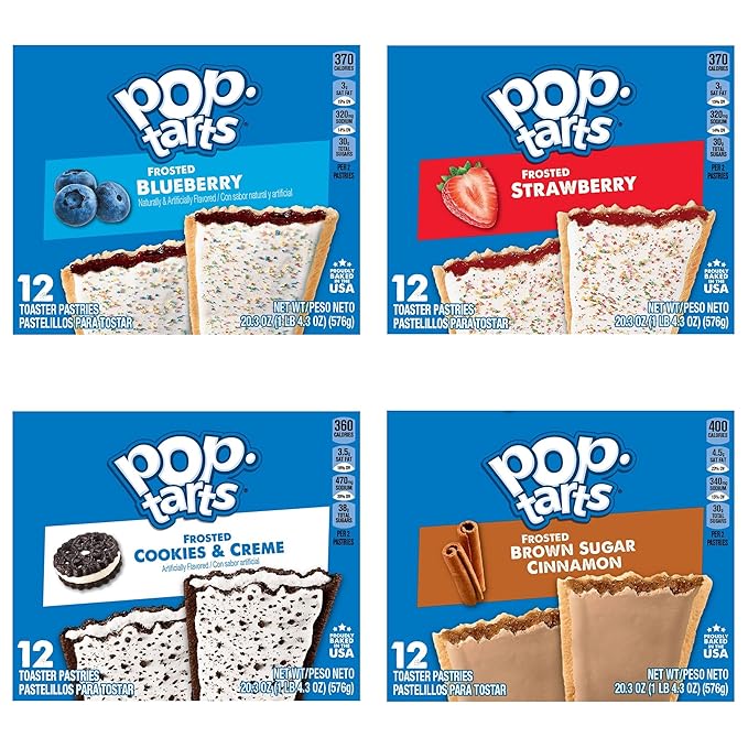 Pop-Tarts Toaster Pastries, Breakfast Foods, Kids Snacks, Variety Pack (60 Pop-Tarts)