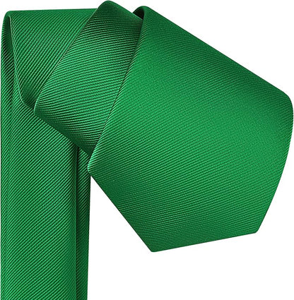 Branduce 3.15"（8cm） Men's Solid Color Formal Woven Necktie + Gift Box