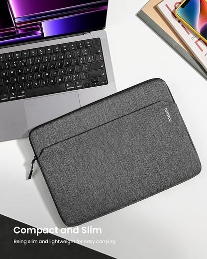 tomtoc Slim Laptop Sleeve for 14-inch MacBook Pro M5/M4/M3/M2/M1 Pro/Max 2025-2021, Water-Resistant Protective Case for 13.8 Inch Surface Laptop AI PC, Accessory Bag