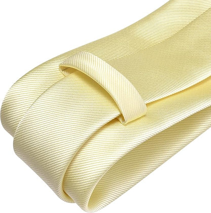 GUSLESON Classic New 3.15"（8cm） Men's Solid Color Necktie Wedding Business Tie + Gift Box