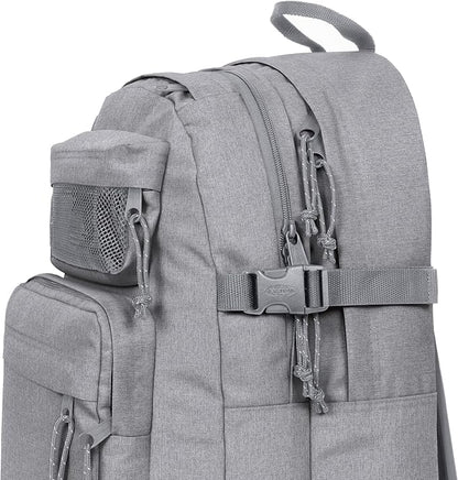 EASTPAK Double Pro – 32L Performance Backpack with 16" Laptop Sleeve, Dual Compartments, Security Pocket, Bottle Holder & Organizer, Sunday Grey