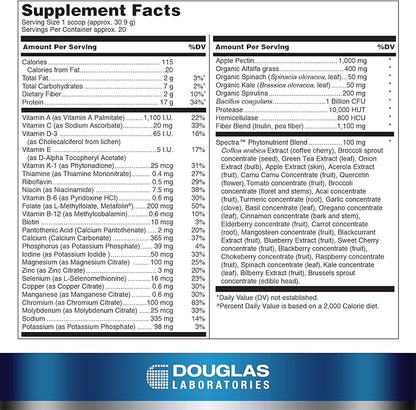 Douglas Laboratories Ultra Protein Green | Vanilla Plant-Based Protein Powder | 21.8 Ounces