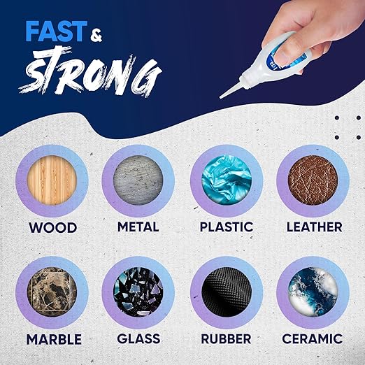 CA Glue Thick Viscosity Kit,1.75 oz. Cyanoacrylate Glue, Heavy-Duty Super Glue for Gap-Filling, Wood, Metal, Plastic, Furniture Repair, High-Strength Adhesive for Vertical and Overhead Surfaces
