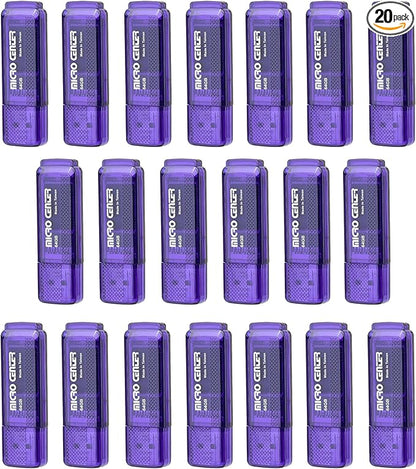 INLAND Micro Center Super Speed 20 Pack 64GB USB 3.0 Flash Drive Memory Stick Thumb Drive Data Storage Jump Drive Bulk, Much Faster Than USB2.0 Flash Drive, Blue