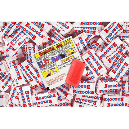 Bazooka Bubble Gum Bulk, Christmas Candy Bulk, 225 Count Tub of Chewing Gum Individually Wrapped, Old Fashioned 90's Candy for Stocking Stuffers, Baseball, Party Favors, Goodie Bags