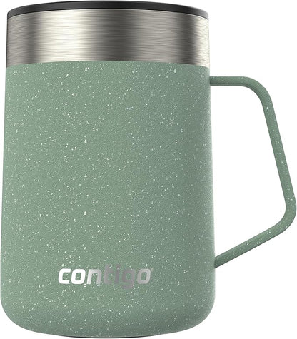 Contigo Streeterville Mug with Handle, 14 oz, Agave Powder Coat Speckle