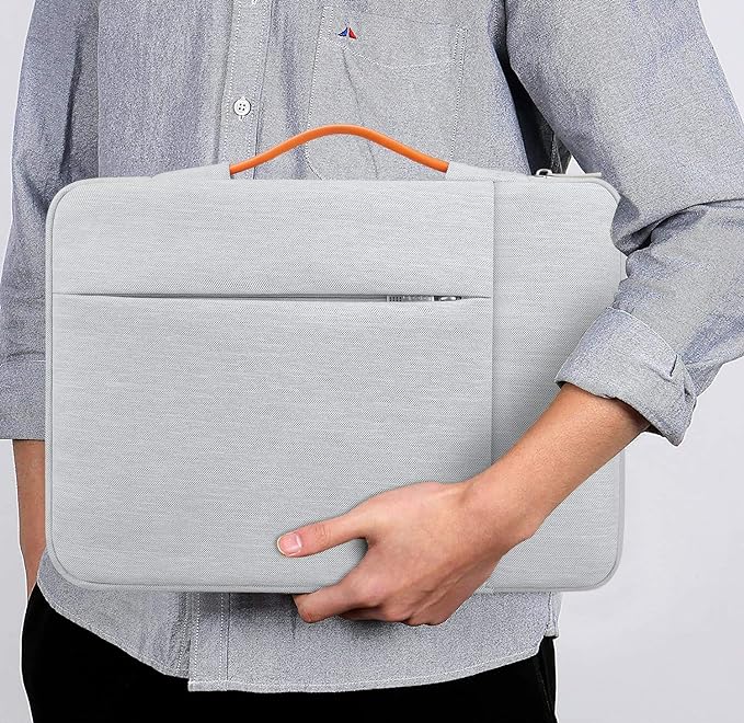 Lacdo 360° Protective Chromebook Case 11 Inch Laptop Sleeve for 11 Inch Acer HP Dell Samsung ASUS Chromebook Spin 311, 13 Inch Microsoft Surface Pro 11th Copilot+PC/10/9/8/X Computer Bag, Gray