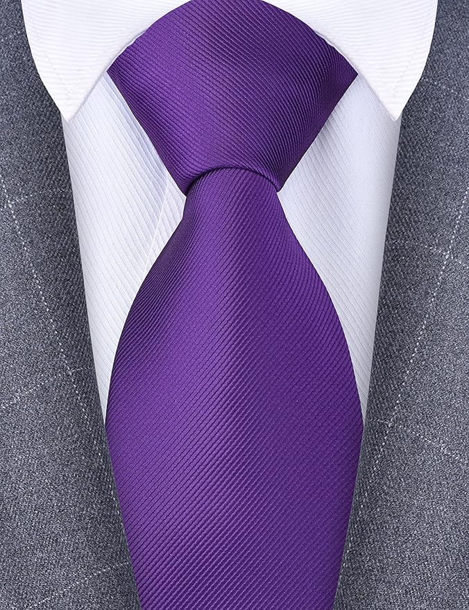 Branduce 3.15"（8cm） Men's Solid Color Formal Woven Necktie + Gift Box