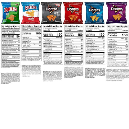 Frito-Lay Ruffles and Doritos Bold Variety Pack, 1 Ounce (Pack of 40)