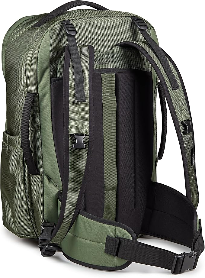JanSport Venture Pack – Travel Pack With Large Main Compartment with Compression Straps, Dual Water Bottle Pockets, Padded Hip Belt & Luggage Trolley Pass-Through, Cargo Green