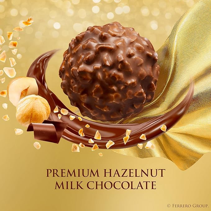 Ferrero Rocher, Premium Gourmet Milk Chocolate Hazelnut, Individually Wrapped, Chocolate Gift Box, 30 Count, 13.2 oz (Pack of 2)