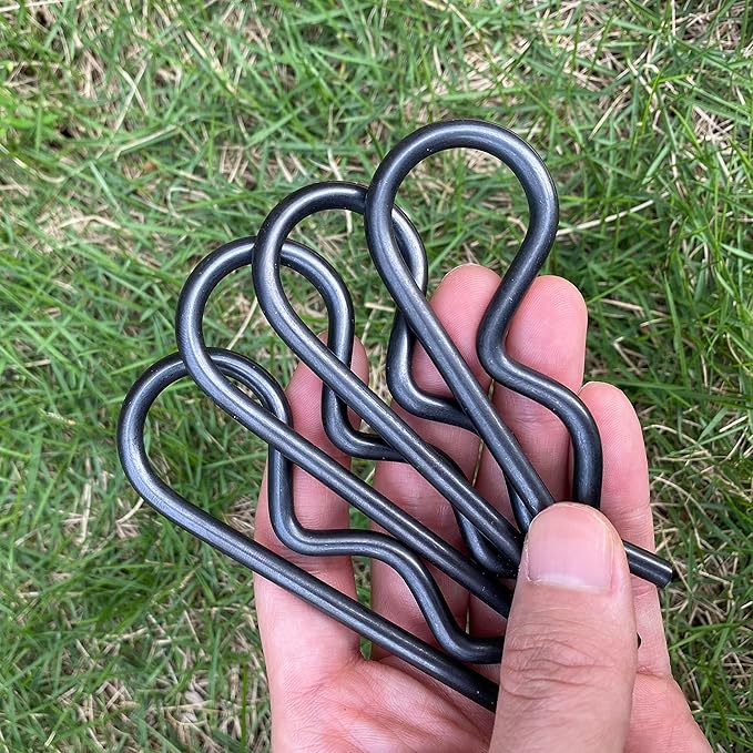 4 Pcs Heavy Duty Hitch Pins Clip R Clips Spring Retaining Wire Hair Pins Cotter Pin Strong Spring Tension Large Carter Pin R clip large for trailer Tractors Mower Cart Truck Black zinc M5x100mm