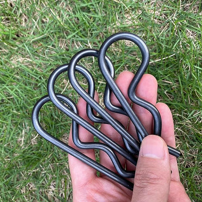 4 Pcs Heavy Duty Hitch Pins Clip R Clips Spring Retaining Wire Hair Pins Cotter Pin Strong Spring Tension Large Carter Pin R clip large for trailer Tractors Mower Cart Truck Black zinc M5x100mm