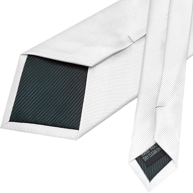 JEMYGINS Formal Necktie Solid Color Tie and Pocket Square with Tie Clip Lapel Pin Sets for Men 4PCS