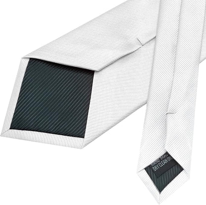 JEMYGINS Formal Necktie Solid Color Tie and Pocket Square with Tie Clip Lapel Pin Sets for Men 4PCS