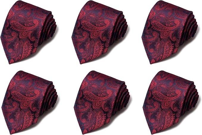 Tie For Men Necktie Woven Jacquard Neck Ties Set 6 PCS