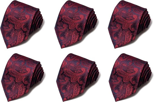 Tie For Men Necktie Woven Jacquard Neck Ties Set 6 PCS