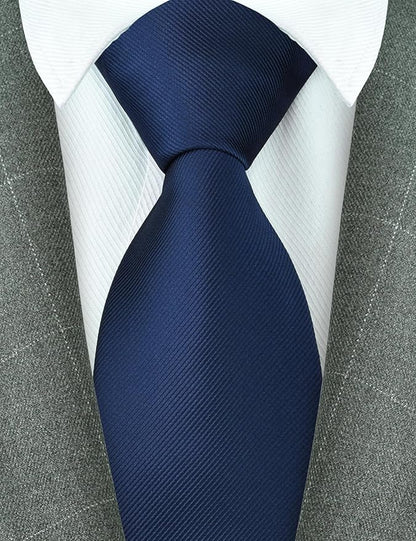 Branduce 3.15"（8cm） Men's Solid Color Formal Woven Necktie + Gift Box
