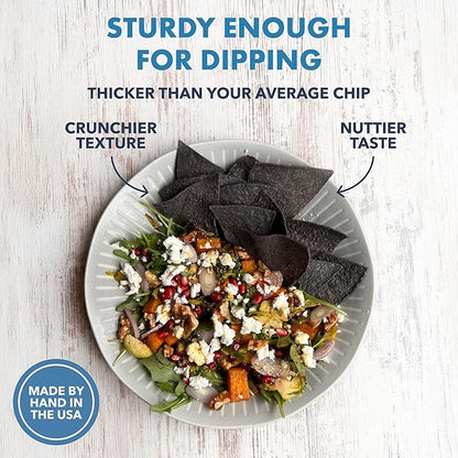 MASA Chips Blue Corn Tortilla Chips - Naturally Grown Blue Corn with Grass Fed Tallow and Sea Salt Tortilla Chips - No Seed-Oil Snacks - 2 Pack, 5 Ounce Each