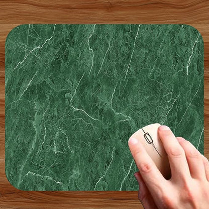 Green Marble Agate Mouse Pad Mat Mousepad for Desk Computer Laptop PC Gaming Home or Office Gift Marbled Abstract (Green MP27)