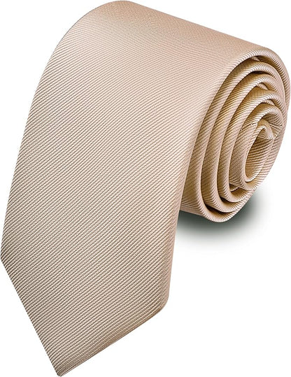 Branduce 3.15"（8cm） Men's Solid Color Formal Woven Necktie + Gift Box