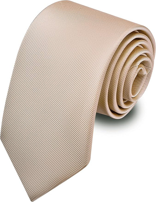 Branduce 3.15"（8cm） Men's Solid Color Formal Woven Necktie + Gift Box