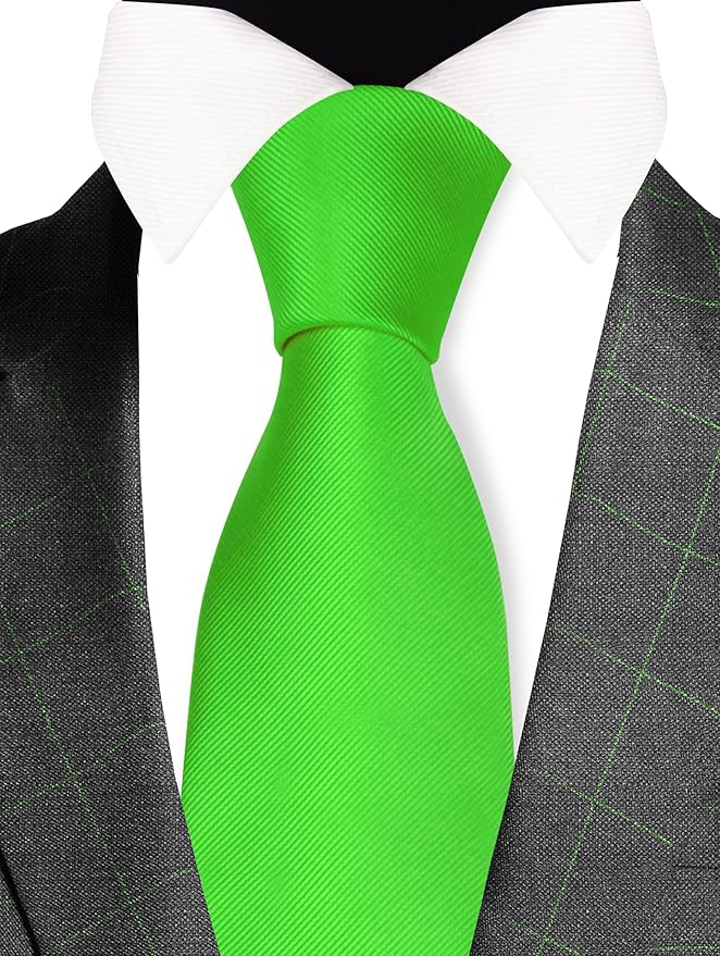 GUSLESON Classic New 3.15"（8cm） Men's Solid Color Necktie Wedding Business Tie + Gift Box