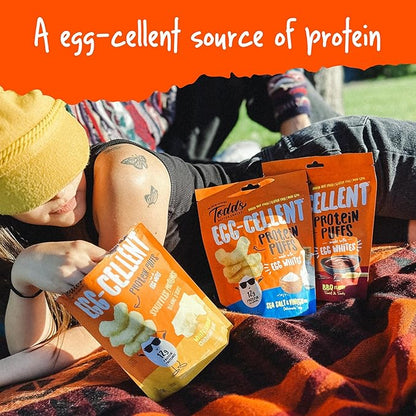 Todd's Better Snacks Egg-Cellent Protein Puffs, Variety Pack – 12g Protein, Gluten-Free, Paleo-Friendly, Baked, GLP-1 Compliant – Healthy Snack, Made with Egg Whites – 1.2 Oz (Pack of 10)