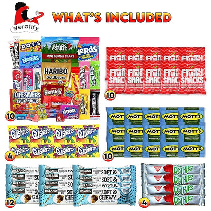 Snack Box Variety Gift Care Basket (84 Count) Gift Variety Assortment Package Perfect for Men, Women, Adults, Office, School, College, Work - Back To School Gift Basket