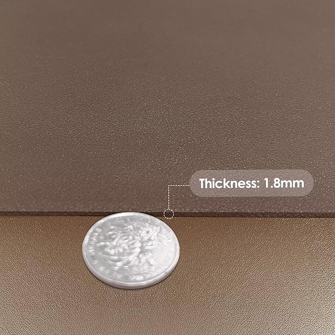 Leather Dresser Cover,1.8mm Thick,14x78 Inch,Dresser Protector Top,Dresser Top Protector,Dresser Cover Top,Dresser Top Cover,Dresser Cover Top for Bedroom.(Mud Color+Champagne Gold,14x78)
