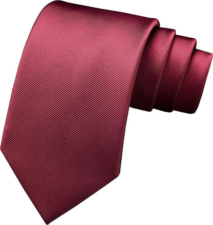 Branduce 3.15"（8cm） Men's Solid Color Formal Woven Necktie + Gift Box